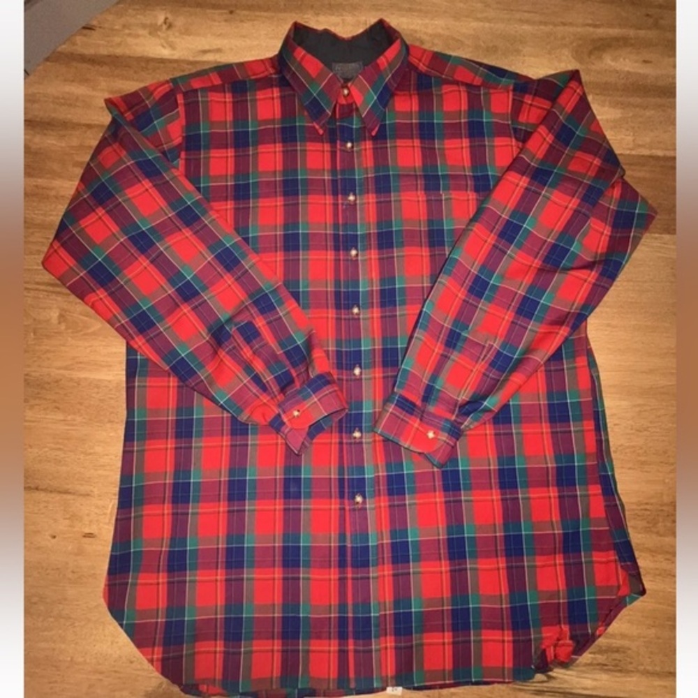 Vtg Pendleton XXL 2XL Tall Woolrich Wool‎ Red Plaid Distressed See Pics